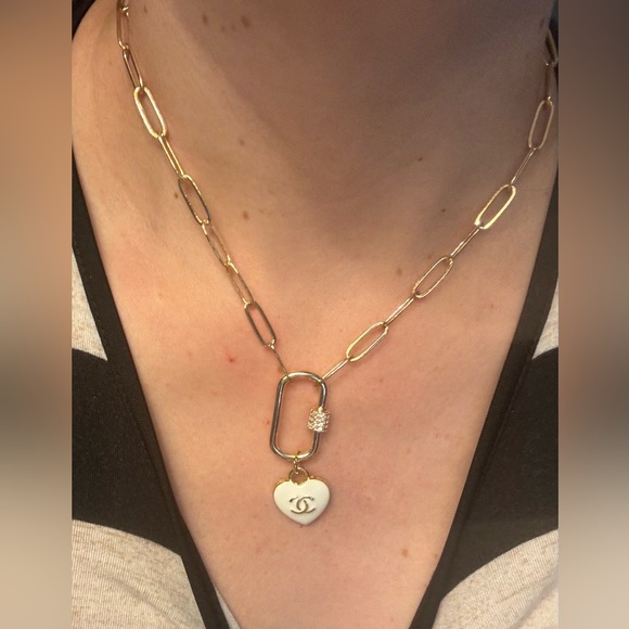CHANEL Jewelry - Upcycled Chanel charm and non branded necklace
